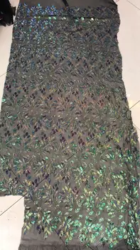 

Nigerian french net Lace Sophia-9.9219 Embroidered Cord Lace Fabric with full beads for bridal dress