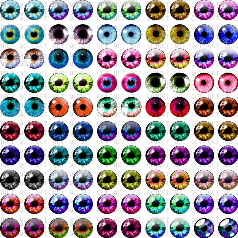 Doll Eyes 20 Pcs Glass Eyes For DIY Sewing Dolls Crafts Accessories Cat Eye Dragon Dinosaur Eye Round Cabochon