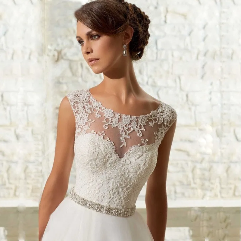 Vestido de noiva, бальное платье с аппликацией, кружевные аппликации, дешевые, свадебное платье,, прозрачные сзади платья для матери невесты