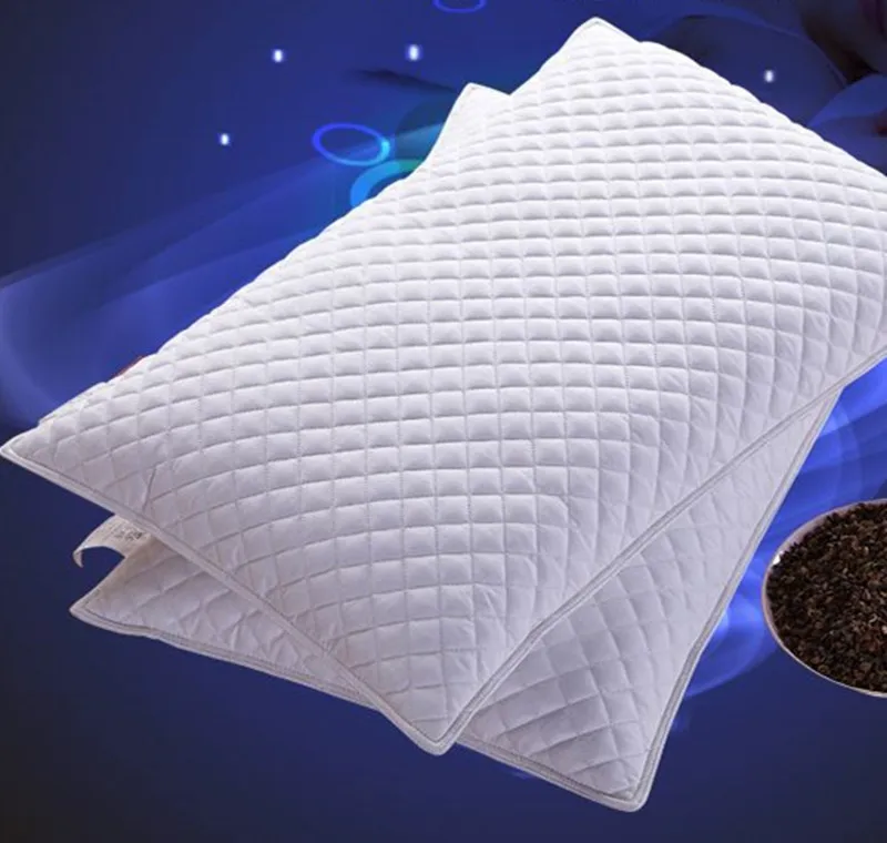 Almohada Natural de cáscara de alforfón para dormir, almohada para el cuello, cuidado de la salud