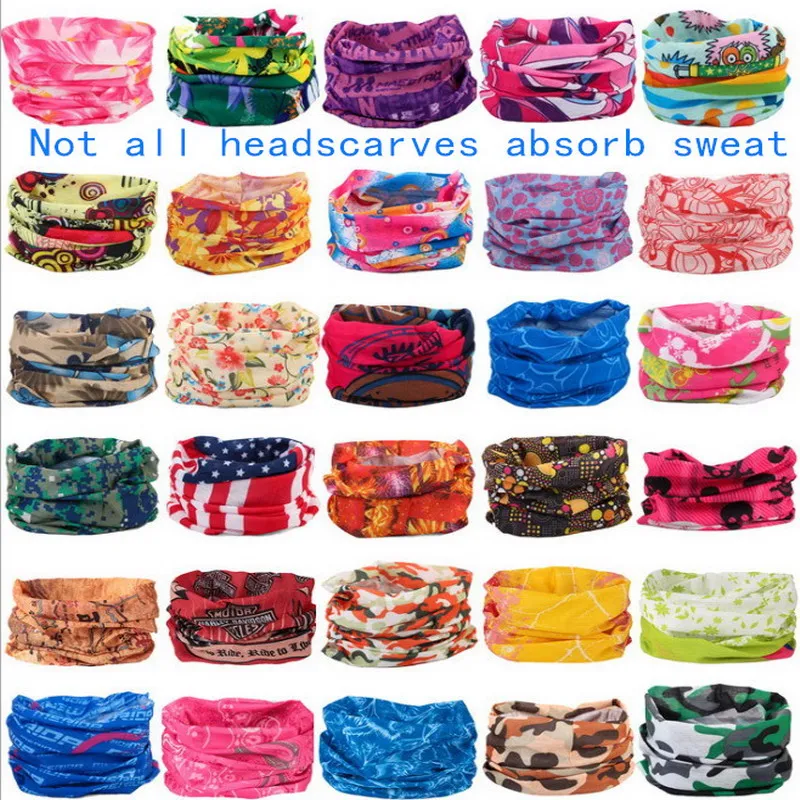 

2020 Bandana Face Masks Multifunctional Seamless Tubular Magic Bandanas Tube Scarf Headband Hijab Ski Snowboard cap 233 designs