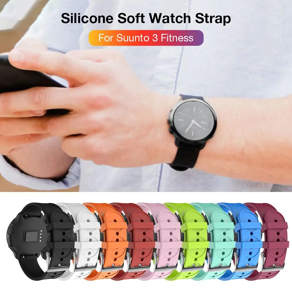 

New Replacement Watch Band Silicone Soft Breathable Watch Strap For Suunto 3 Fitness Sports High Quality Smart Watch Strap
