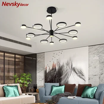 

Modern led chandelier living room high power led ceiling lamp bedroom pendant lamps dining round led lighting kitchen fixture