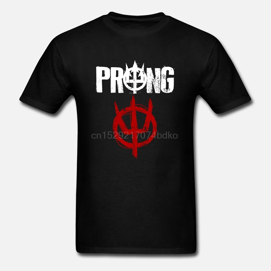 PRONG Heavy Metal Band Legend Логотип Мужская Черная футболка |