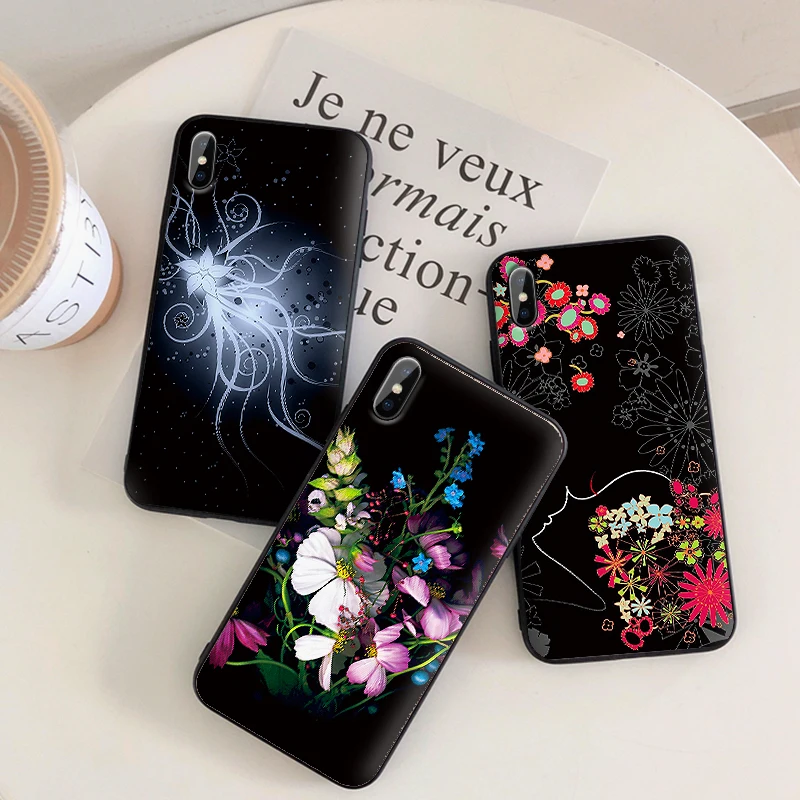 Phone case for Vivo V7/Y75 V7Plus/Y79 V9/Y85/Y89 V11/V11Pro V15 Pro Z5X Y11 V17 U3 Y5S silicon cover funda capa butterfly rose | Мобильные