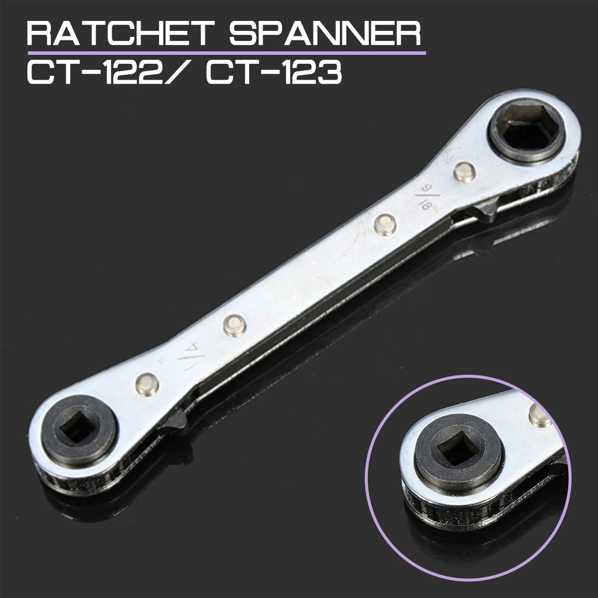 1PC CT 122/CT 123 Ratchet Wrench Refrigeration Tools Ratchet Spanner