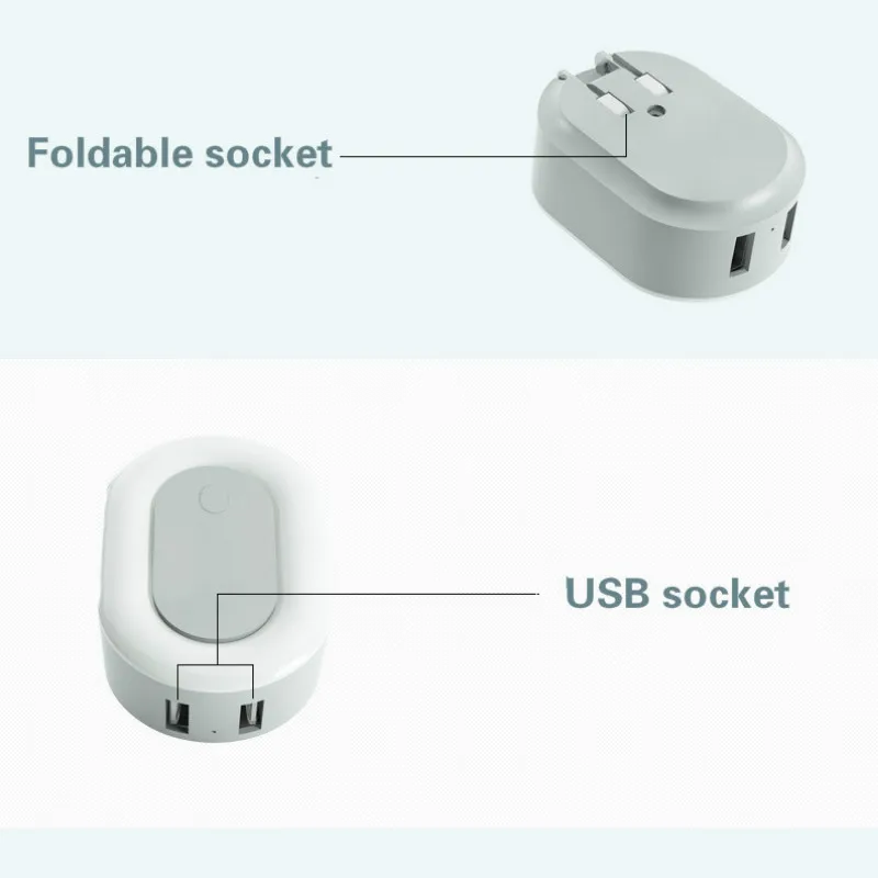 Многопортовое USB зарядное устройство светодиодный светильник авто-ID мобильный телефон зарядное устройство Портативный Tarvel США вилка настенное зарядное устройство адаптер