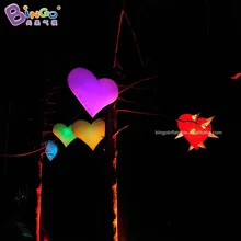 Бинго®1,8 м надувной светодиодный светильник в виде сердца со стрелой любви надувной подвесной декоративный светильник для Святого Валентина
