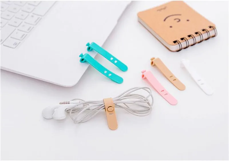 Purdored 4 шт./компл. кабель наушников держатель кольца мягкая лента USB провода Кабельные стяжки организатор, аксессуары для путешествий, дропшиппинг