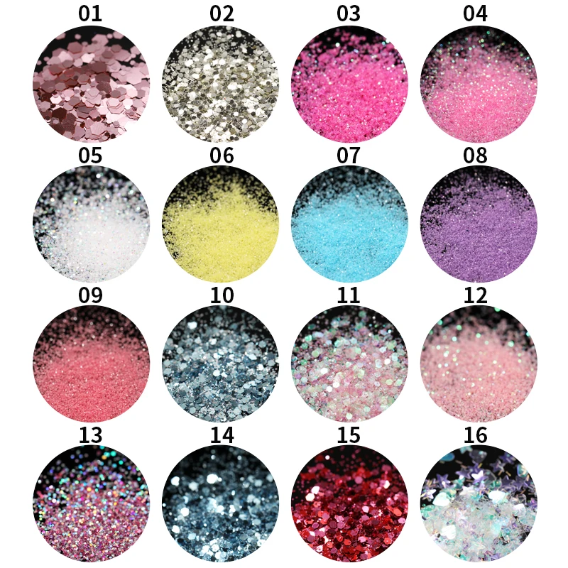 

1 Bag Holographics Nail Glitter Flakes Shining Sequin For Nail Art Paillette 3D DIY Nail Art Decorations