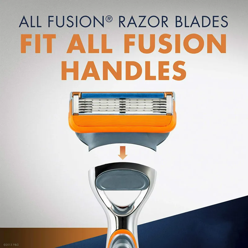 Original Gillette Fusion 5 Layer Blade 4pcs Replaceable Cassettes Shaving Fusion Cartridge Fusion Removable Razor Blades for Men