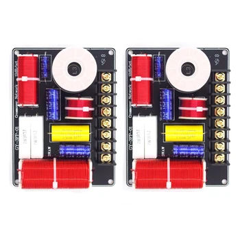 

2PCS 3 Way 200W Speaker Treble Alto Bass Frequency Divider Home Theater Hifi Stereo 3Unit Circuit Stereo Audio Crossover Filters