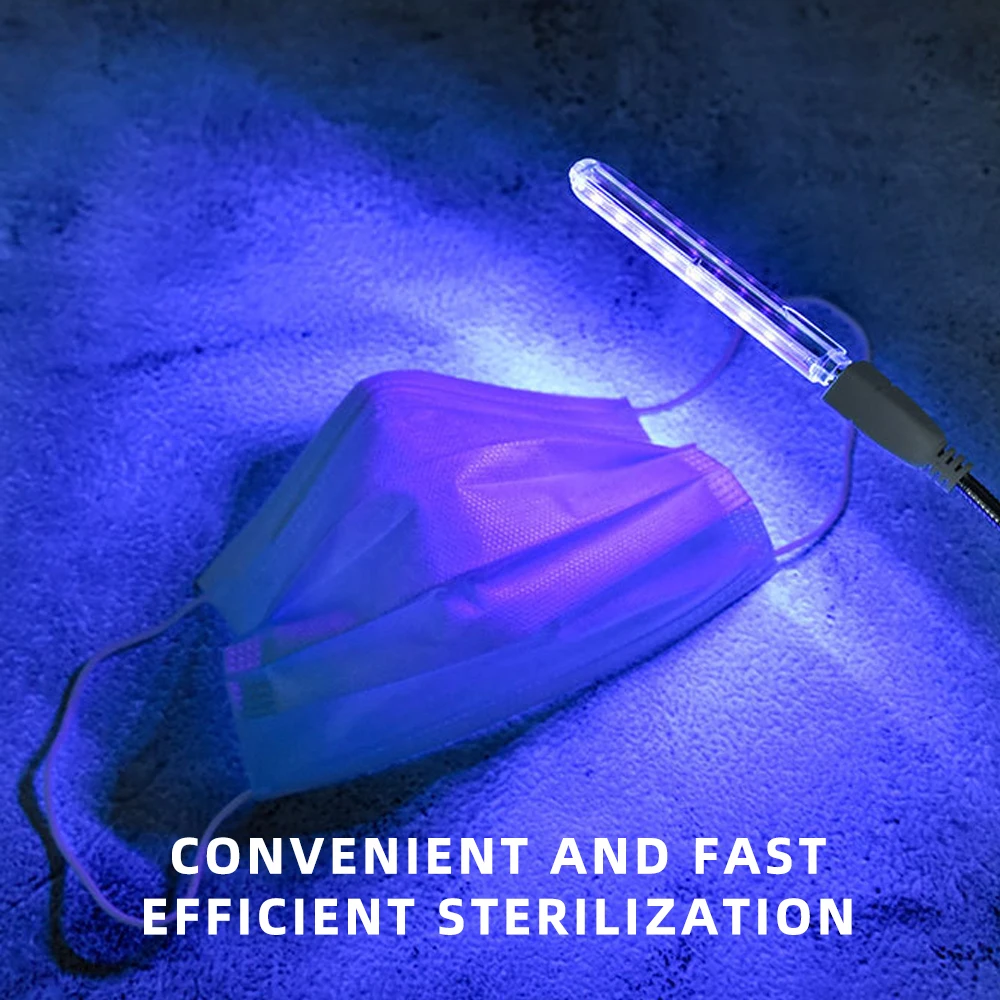 DC5V LED Ultraviolet Sterilizing Lamps 8 LEDs Mini UVA Portable Disinfection Lights UV Lamps USB Germicidal Lamp-uv disinfection lamp,uv sterilization lamp