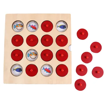 

Education Toys For Children Kid Intelligence IQ Brain Teaser Game Wooden Memory Game Logical Training Children Gift #1225