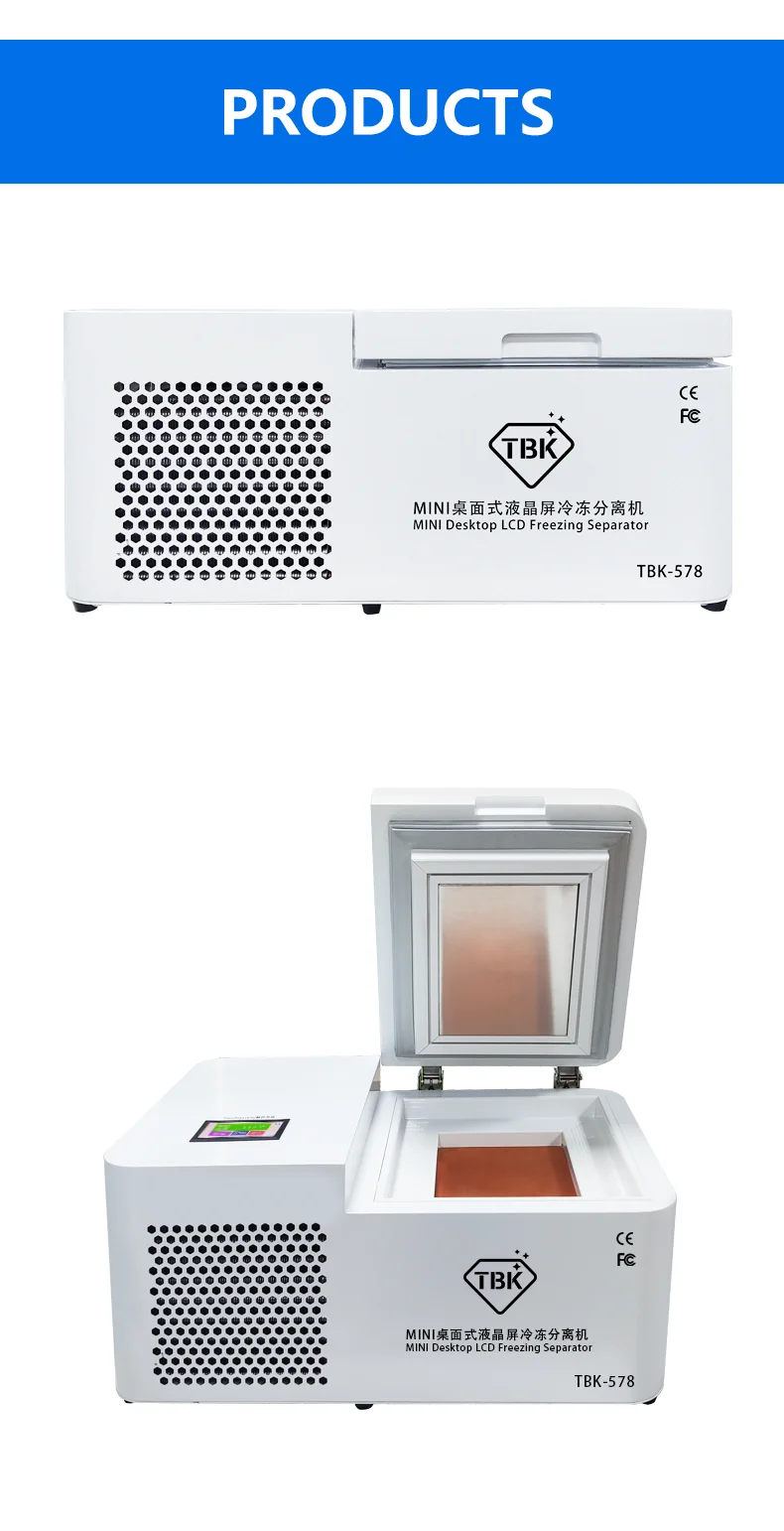 TBK 578 Mini desktop LCD freezing Separator Separating machine 800W For Samsung Edge iPhone Tablet Screen Repair Refurbishment