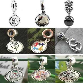 

NEW 2019 100% 925 Sterling Silver Cute Animal Skull Limited Edition 50th Pendant Anniversary Fit DIY Bracelet Original Jewelry