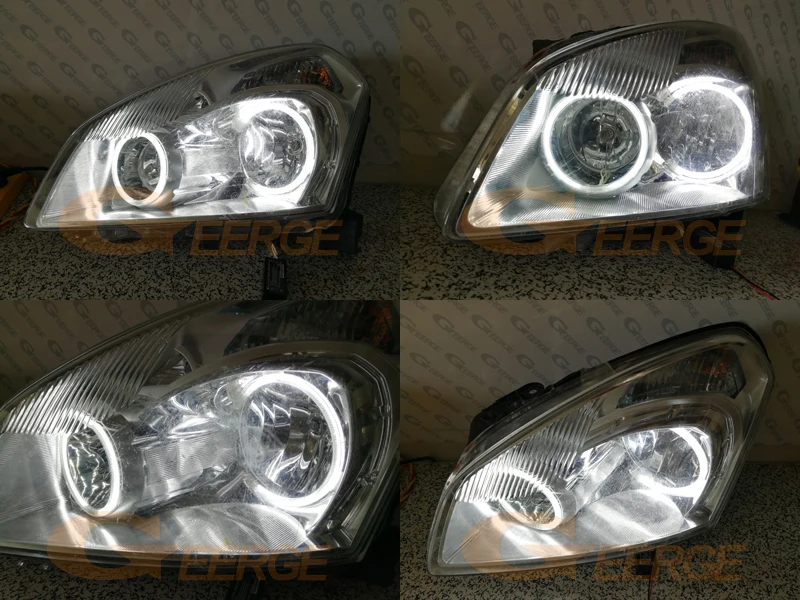 Для Nissan Qashqai J10 2007 2008 2009 2010 пред лицевая сторона фары отличные ультра яркие CCFL
