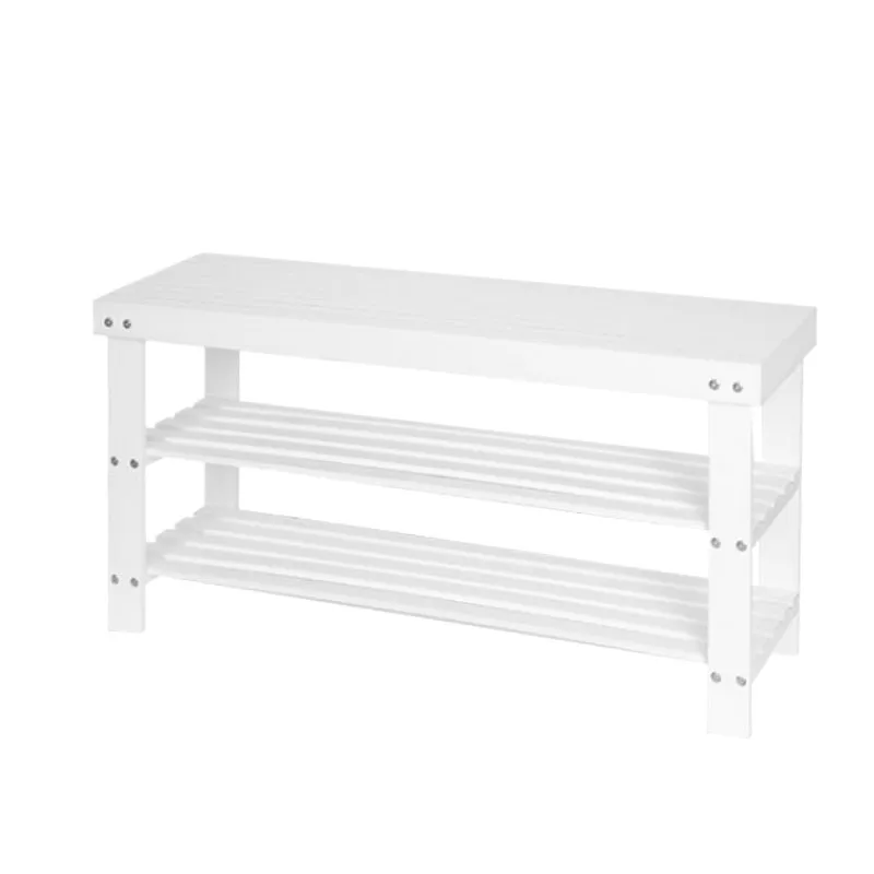 White Shoe Bench Home Modern Minimalist Porch Door Can Sit Shoe