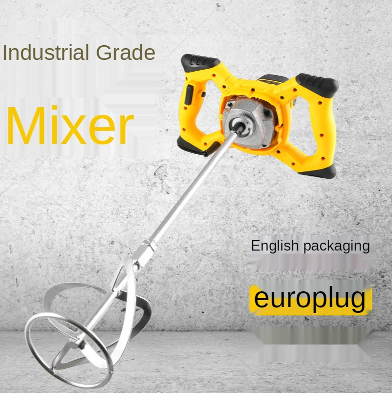 2400W Electric Industrial Mixer Cement Mixer 6 Variable Speed High Power Paint Concrete Handheld Steering Wheel Mixer 220V commercial mixer stainless steel three layer dispersion disk concrete cement paint putty powder electric steering wheel mixer