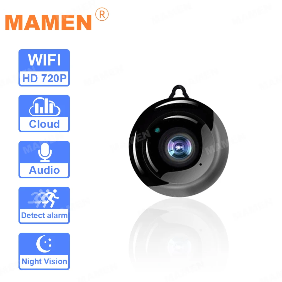 Мини Камера HD 720P Крытый Беспроводной Невидимый WiFi оповещение при обнаружении движения Ночное видение ИК
