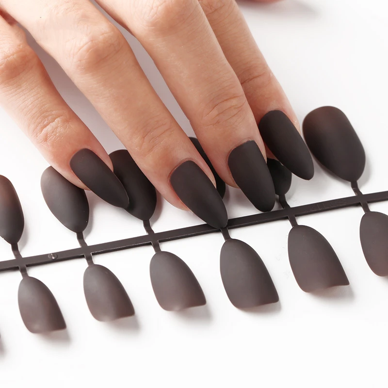 Fake Nails Matte False Nail 24pcs Detachable Tips for Nail Extension Manicure Press on Fake False Nails Art Decoration