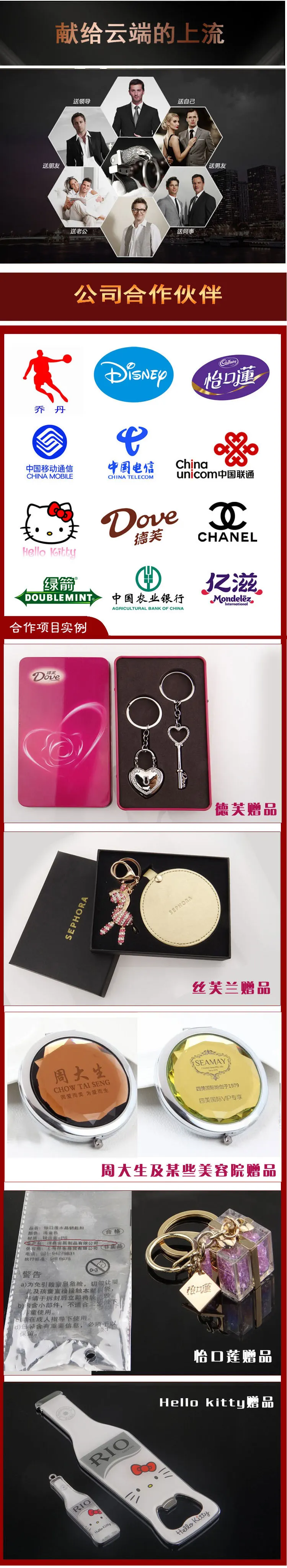 Metal Keychains Cute Panda Keychain Creative Gifts Metal Key Ring Key Pendants Do Logo