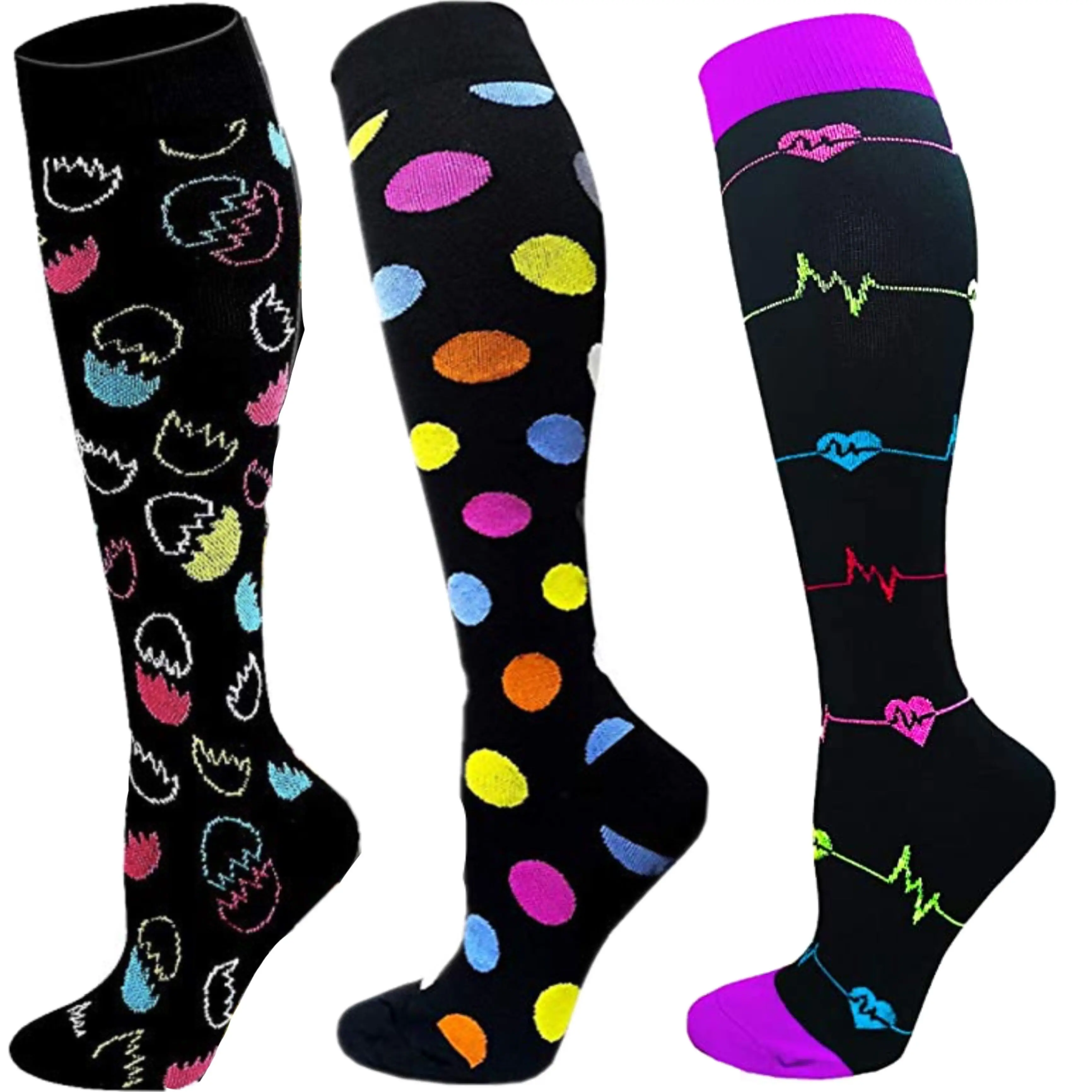 Compression Socks Women & Men Stockings Best Cycling Hiking Running Socks Varicose Veins Better Help Blood Circulation Men