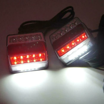 

Yellow + Red + White Marker Tail Lights Replacement IP68 Rear LED Submersible Kit Boat Truck