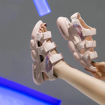 

2020 New All-match Beach Shoes Women's Sports Sandals Fairy Summer Wind Children's Flat Fashion Casual Sandals Girl Sandals
