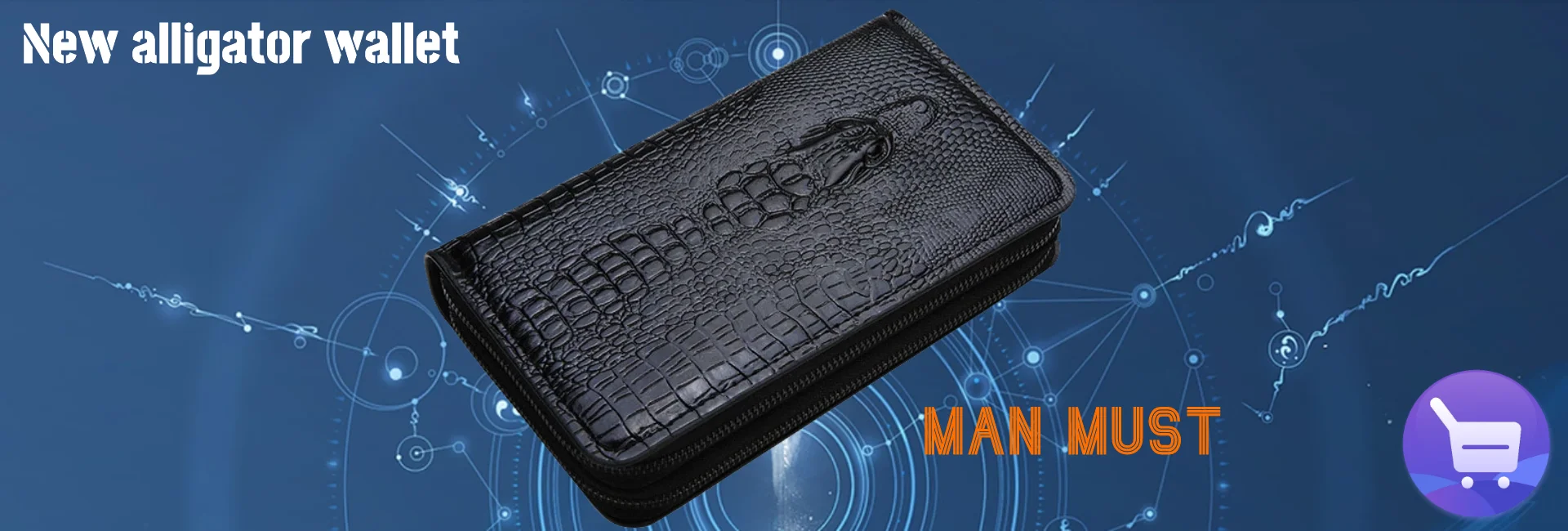 Men luxury Wallet Leather Clutch Bag boys wallet Business Double zipper Crocodile Pattern Wallet Coin Purse hombre billeteras
