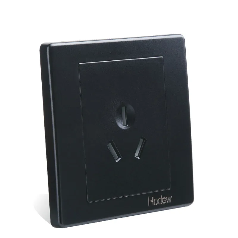 

86 Type Wall Power Supply Panel Black 16A Socket 3 Holes for Air Conditioning Water Heater Socket