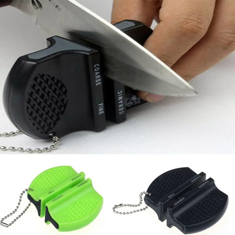 Портативная Керамическая точилка для кухонных ножей карманный точильный