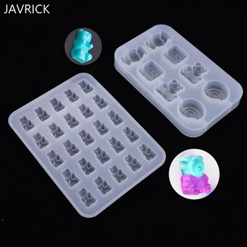 

Crystal Epoxy Resin Mold Bear Candy Pendant Casting Silicone Mould DIY Crafts Jewelry Making Tools