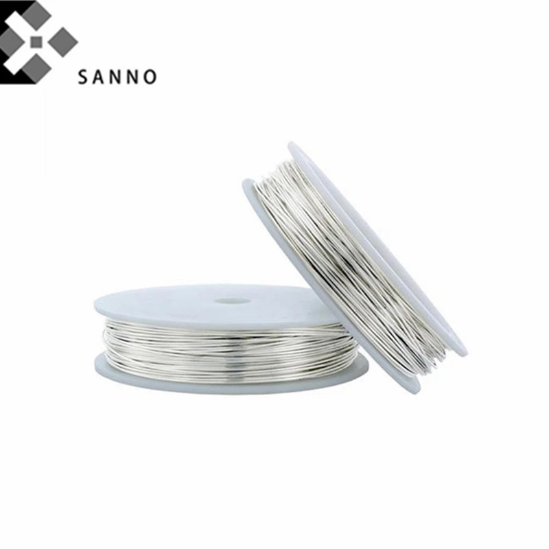 High pure 4N silver wire 99.99% metal wire Ag industry braid silk D0.01 mm - D3.0 mm 99.99 pure solid round sterling silver wire (4)