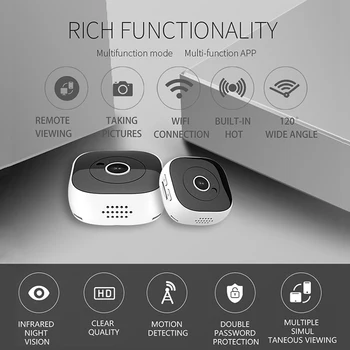

New WiFi Mini Camera H9 Wifi Digital Mini WiFi Mini Cam Camera High Definition HD Night Vision Surveillance Camera Wireless Cam