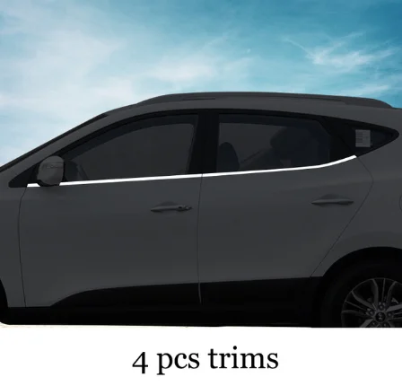 Нержавеющая сталь окна автомобиля планки для hyundai tucson 2010 2011 2012 2013 ix35 tucson ix - Цвет: 4 pcs trims
