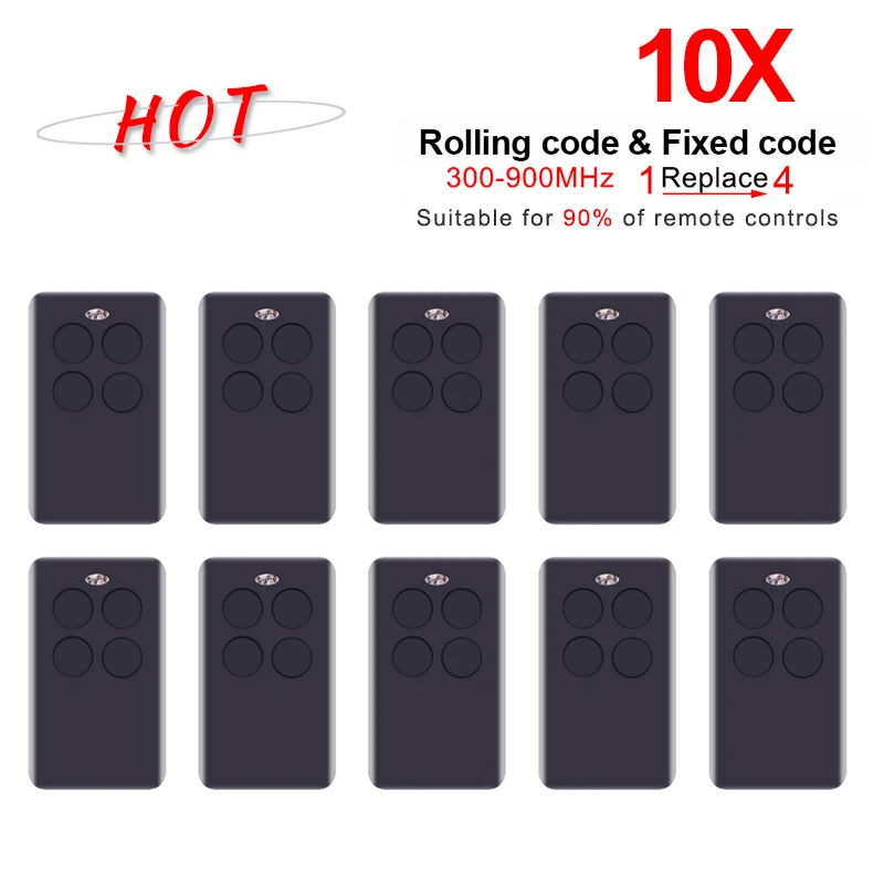 Remote Control Duplicate 280mhz to 868mhz 4 Channel Command Handzender Garage Door Opener Gate 10pcs