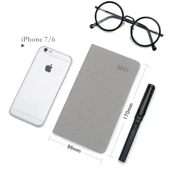 

Agenda 2021 2022 Monthly Plan A6 Portable Notebook Kawaii Line English Page Diary Planner Notepad Office Supplies Stationery