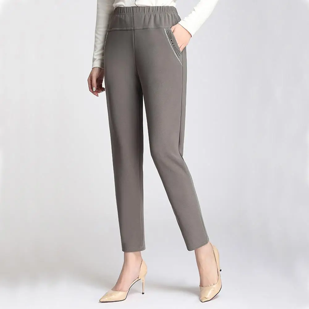 Женские брюки с высокой талией, тонкие леггинсы большого размера, брюки-карандаш, женская одежда, брюки, pantalon femme grande taille J35