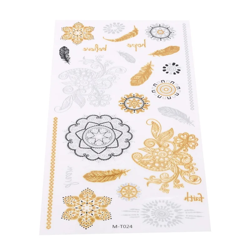 1 шт. винтажные временные тату наклейки для женщин и детей боди арт звезда перо