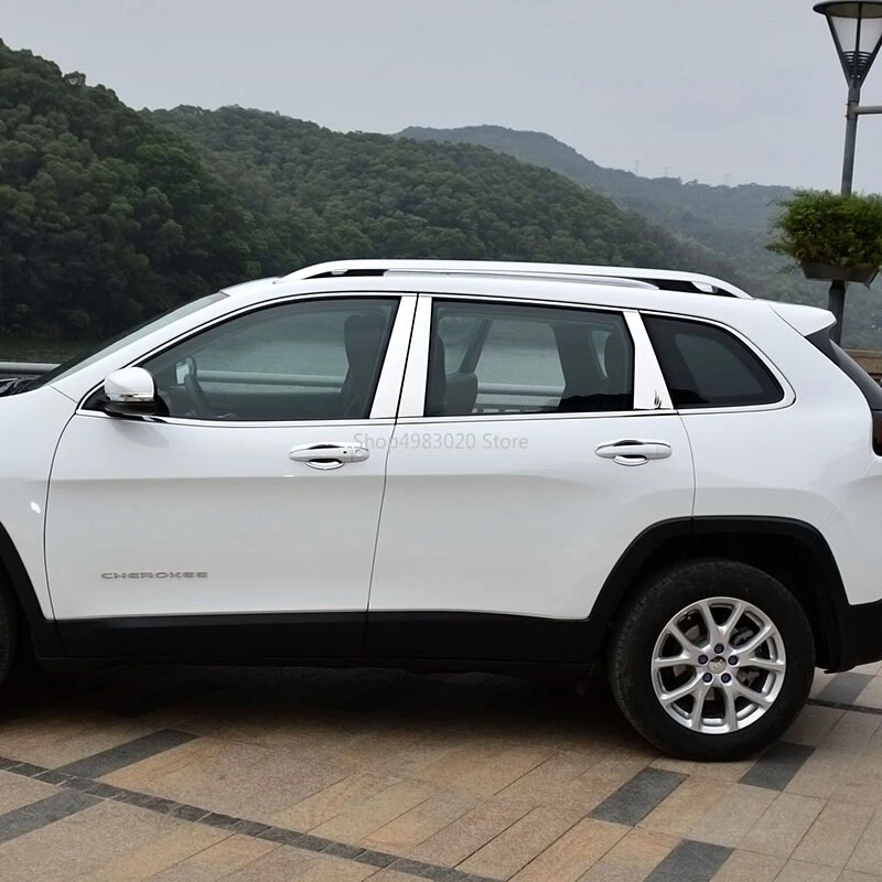 

Stainless Steel Center Door Pillar Window Guard Cover Trim Fit For Jeep Cherokee 2014 2015 2016 2017 2018 2019 Accessories