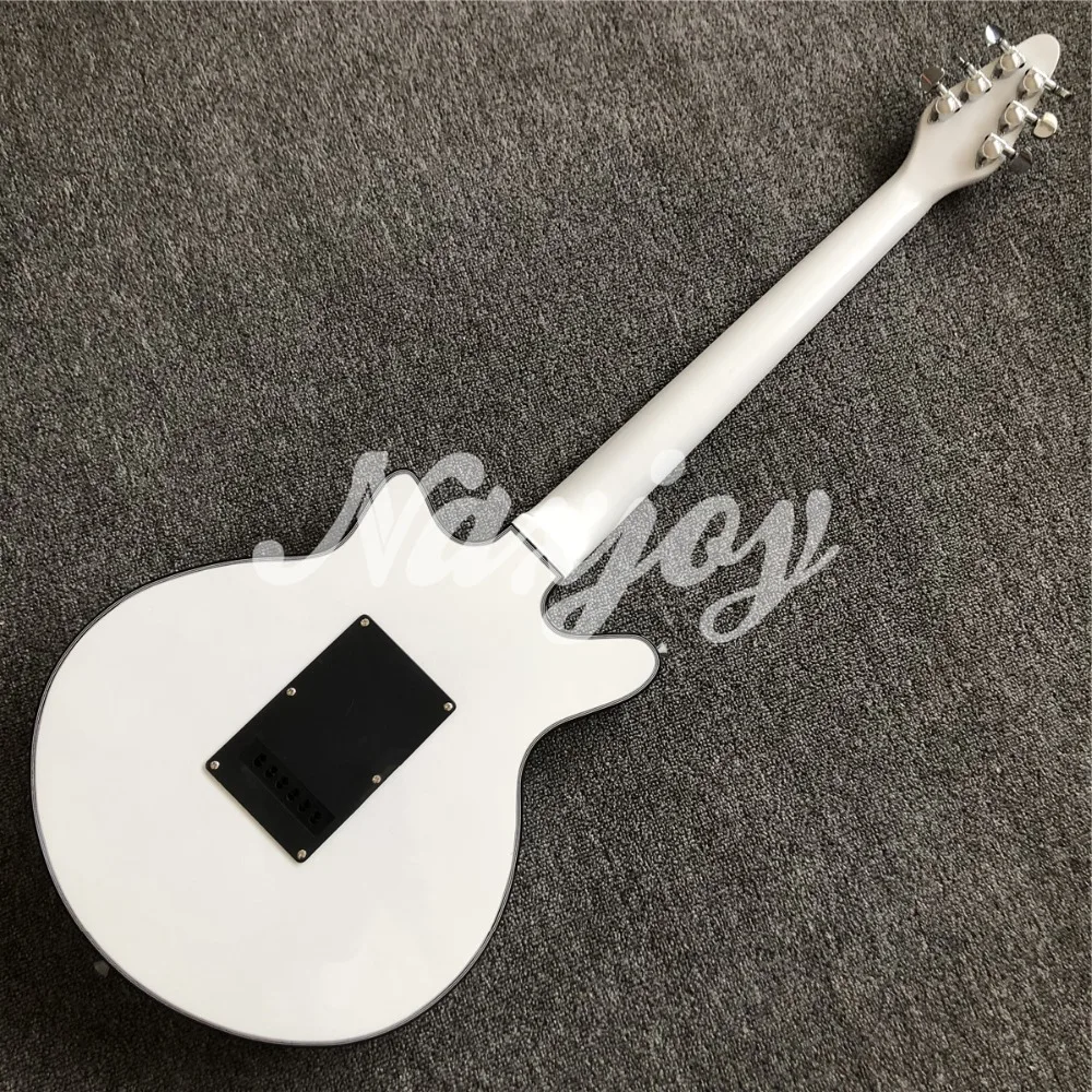 Фабрика белая Гильдия Brian BM01 Brian May гитара Черная накладка 3 звукоснимателя тремоло мост 24 Лады на заказ электро гитара