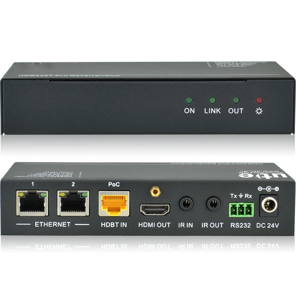4K HDMI удлинитель HDbaset (RJ45 + loop) RS232 двунаправленное инфракрасное управление POC HDCP CEC