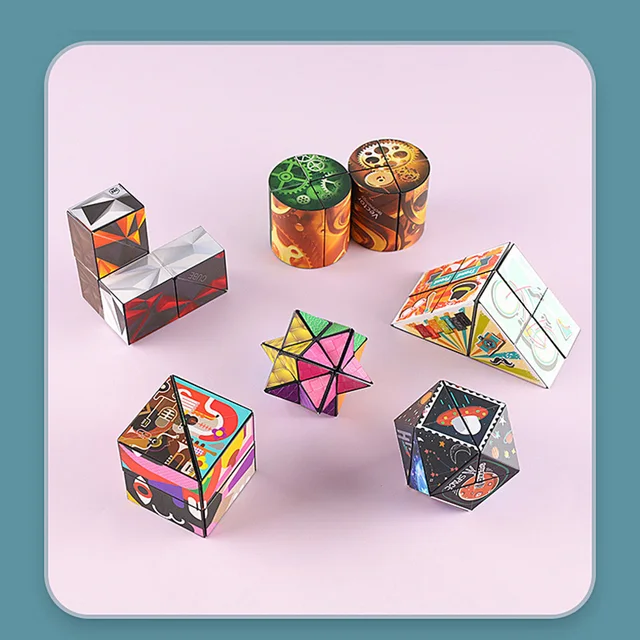 Infinity Flip Magic Cube Children Adult Decompression Toy Puzzle Anti Stress Tool Unlimited Shape Cognitive Product Variety Cube 6