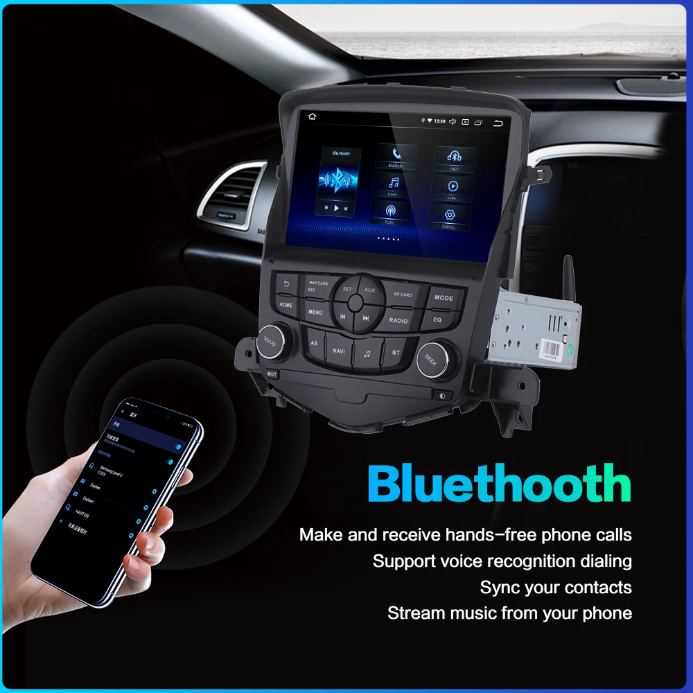 Best Dasaita Car 2 Din Android 9.0 GPS for Chevrolet Cruze 2008 2009 2010 2011 Auto Radio 8" Multi Touch Screen Navigation TDA7850 3