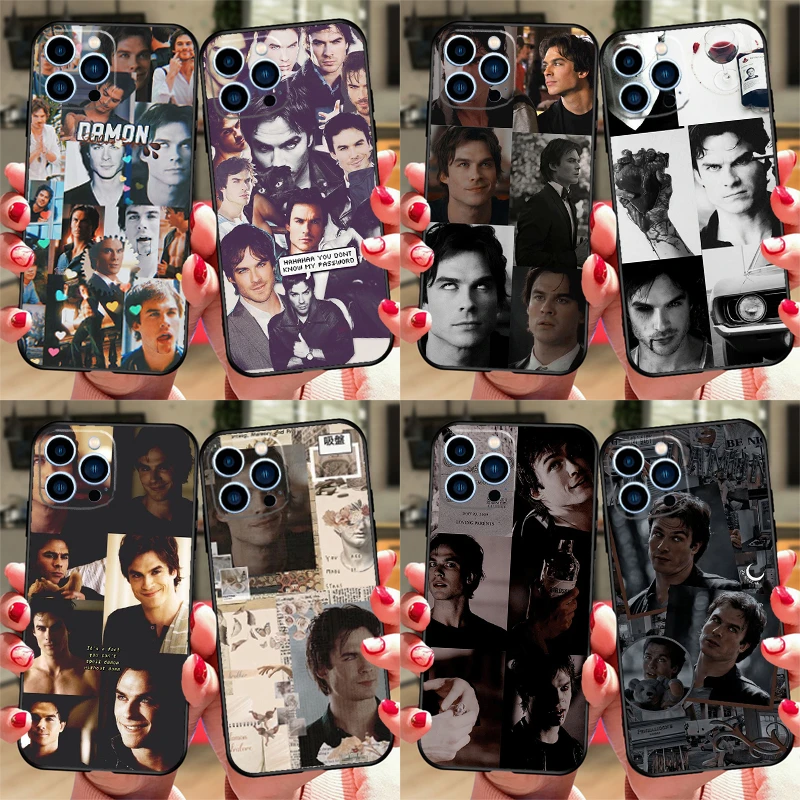Damon Salvatore The Vampire Diaries Case For Iphone 13 11 14 Pro Max 12 Mini 7 8 6 6s Plus Xr X Xs Max Se Silicone Phone Cover Phone Case Covers Aliexpress