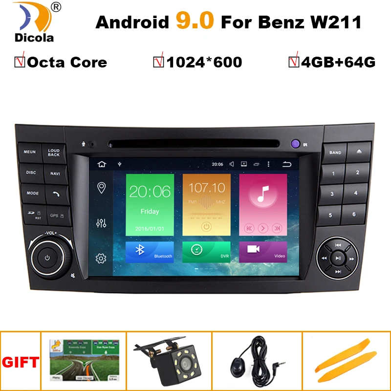 Excellent 4G+64G Android 9.0 IPS Touch Screen Car DVD Player For Mercedes Benz E-Class W211 E200 E220 E300 E350 Octa Core4G Wifi Radio 0 Excellent 4G+64G Android 9.0 IPS Touch Screen Car DVD Player For Mercedes Benz E-Class W211 E200 E220 E300 E350 Octa Core4G Wifi Radio 0