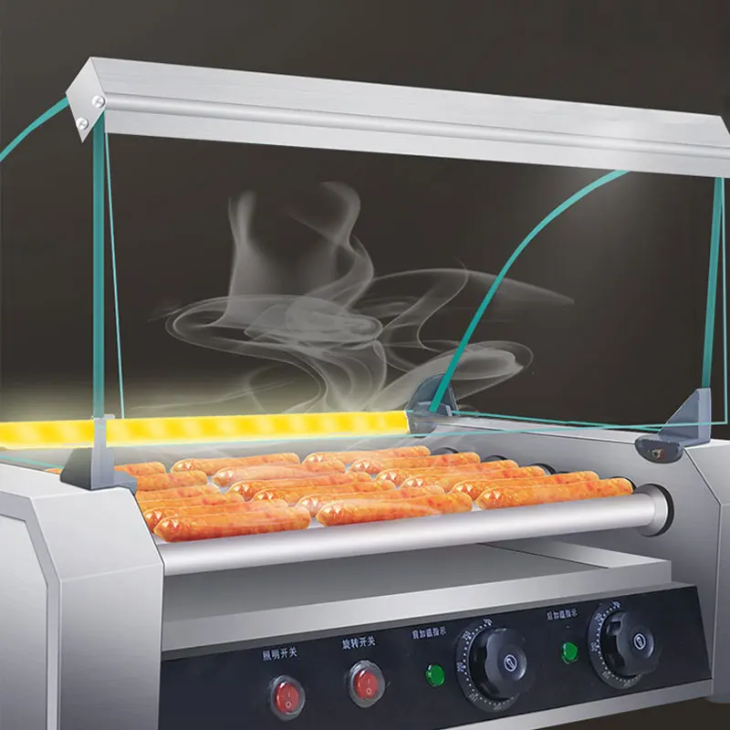 US $204.12 Commercial Small Desktop Grilled Sausage Automatic Temperature Control Multifunctional Hot Dog Machine