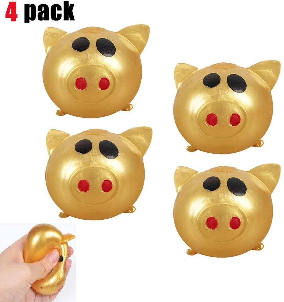 

Anti-stress Splat Ball Vent Toy Smashs Various Styles Pig Toys 4pcs Glowing toy vent can smashs creative vent pig L0119