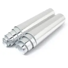 152 см серебро хром зеркало винил Обёрточная бумага пленка Стикеры электро покрытия наклейка простыни пузырь 8x60''